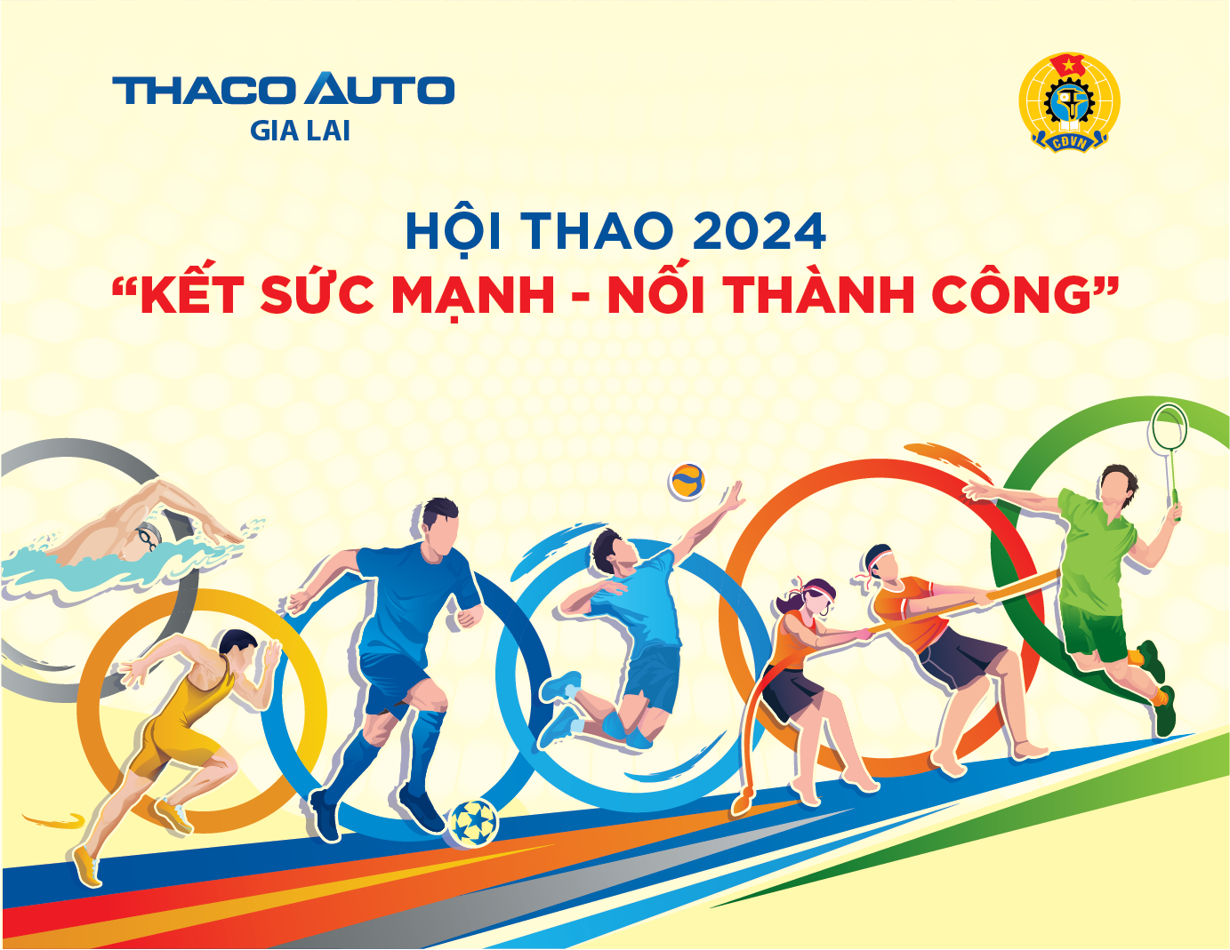 Chính thức khai mạc Hội thao “Kết sức mạnh - Nối thành công” năm 2024 tại THACO AUTO Gia Lai