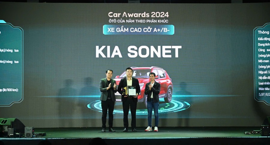 Kia New Sonet nhận giải thưởng Xe gầm cao cỡ A+/B- của năm tại Car Awards 2024